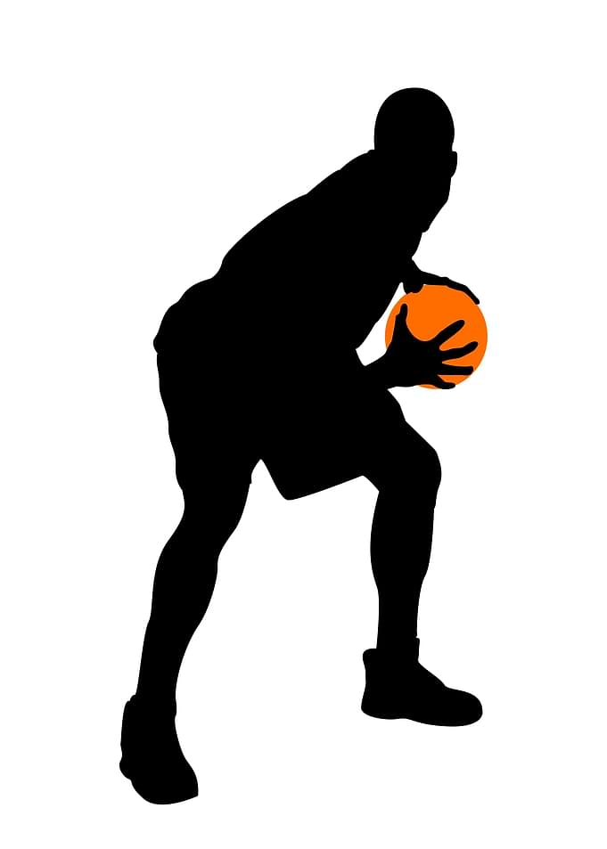 Silhouettes of basketball