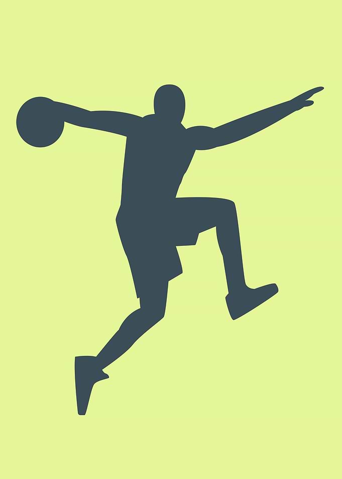 Silhouettes of basketball