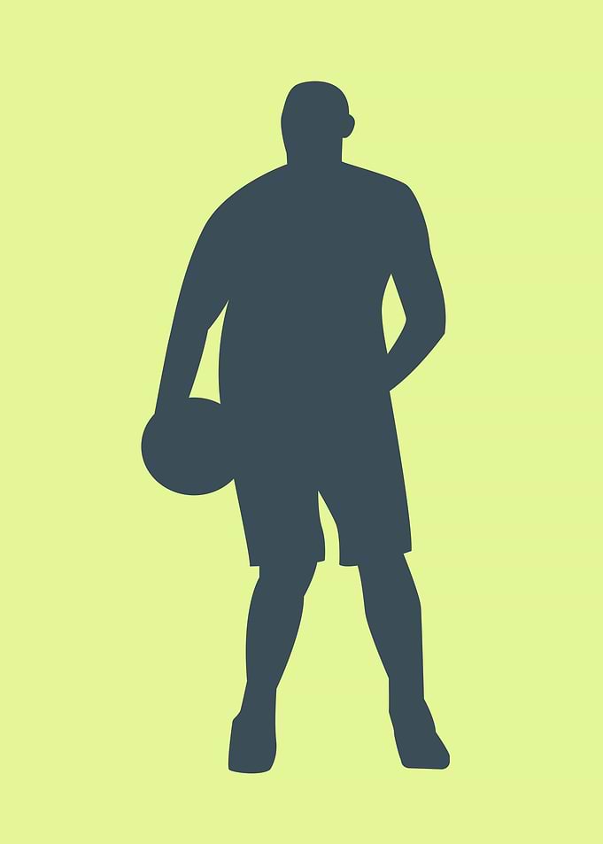 Silhouettes of basketball