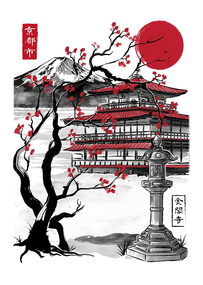 Golden Pavilion sumie