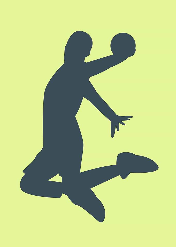 Silhouettes of basketball