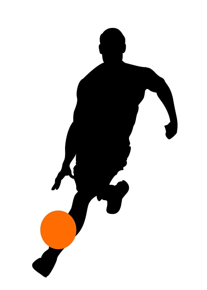 Silhouettes of basketball