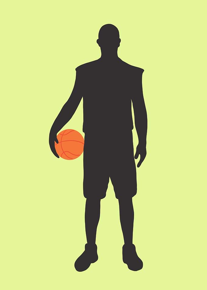 Silhouettes of basketball