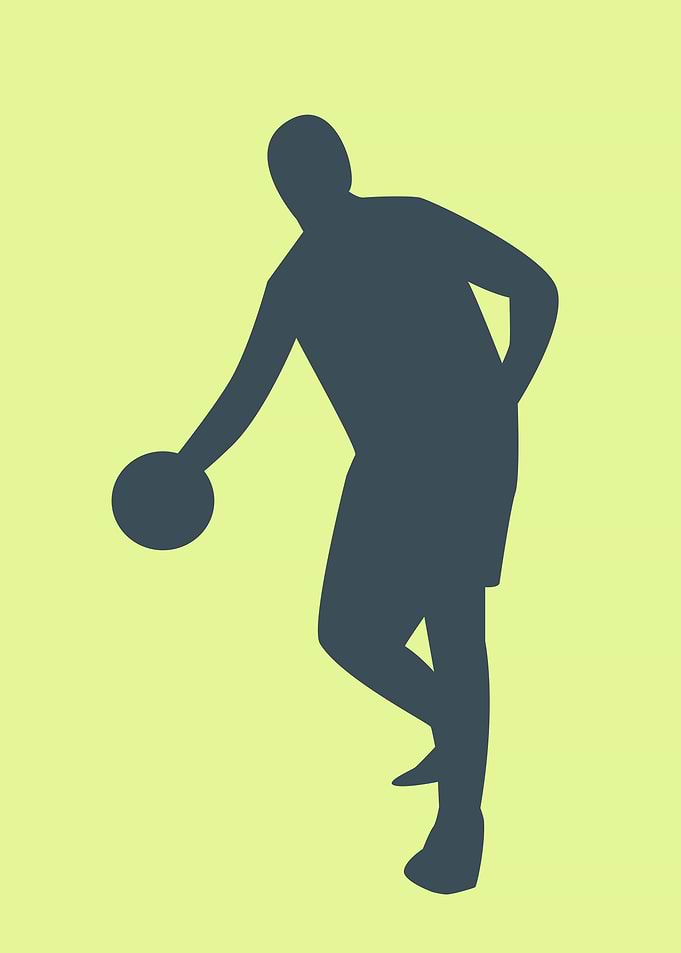 Silhouettes of basketball