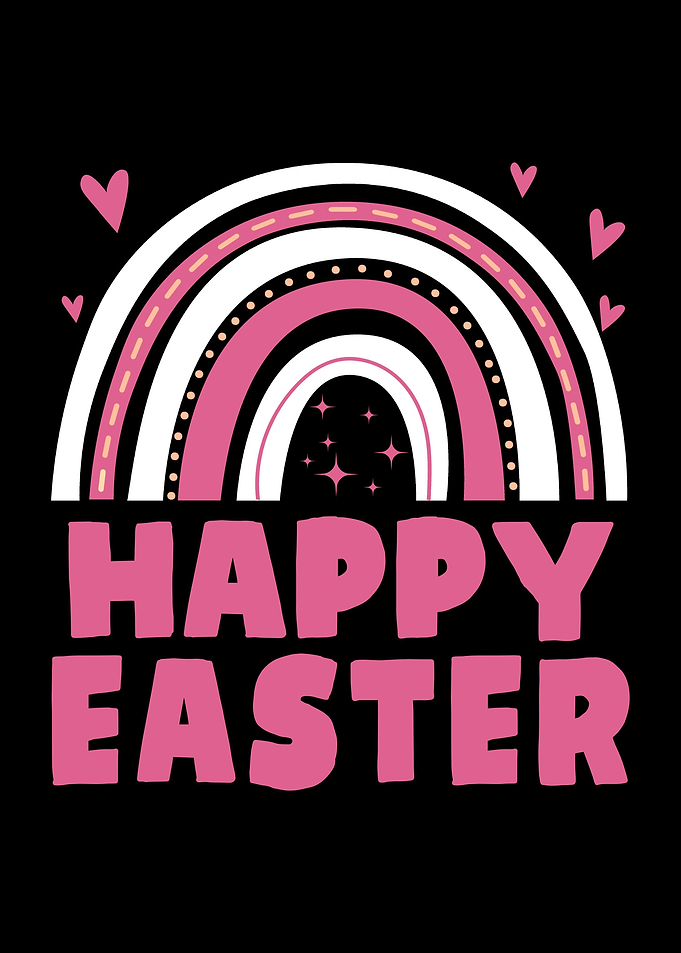 Happy Easter Kids Rainbow
