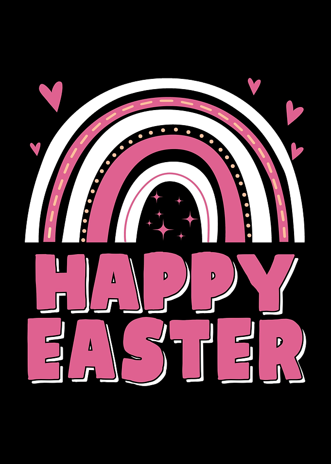 Happy Easter Cute Rainbow