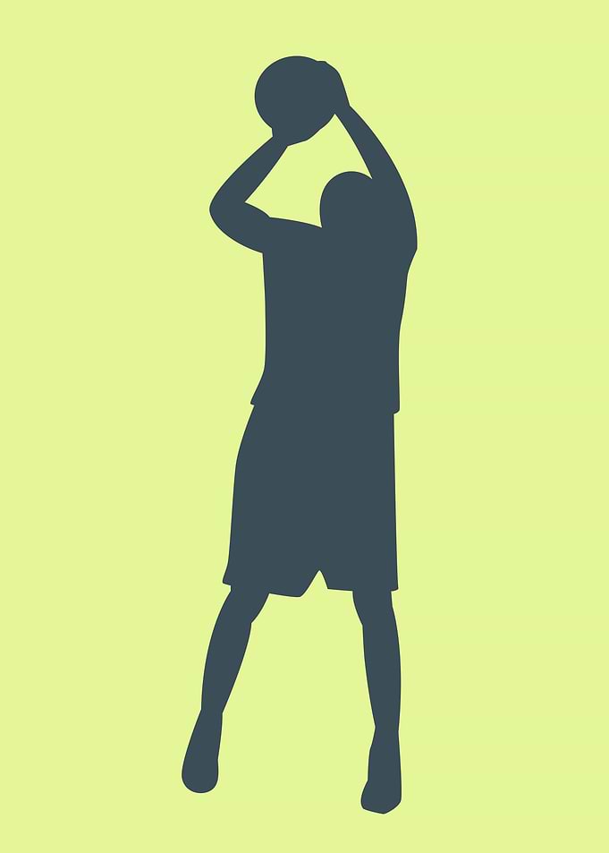 Silhouettes of basketball