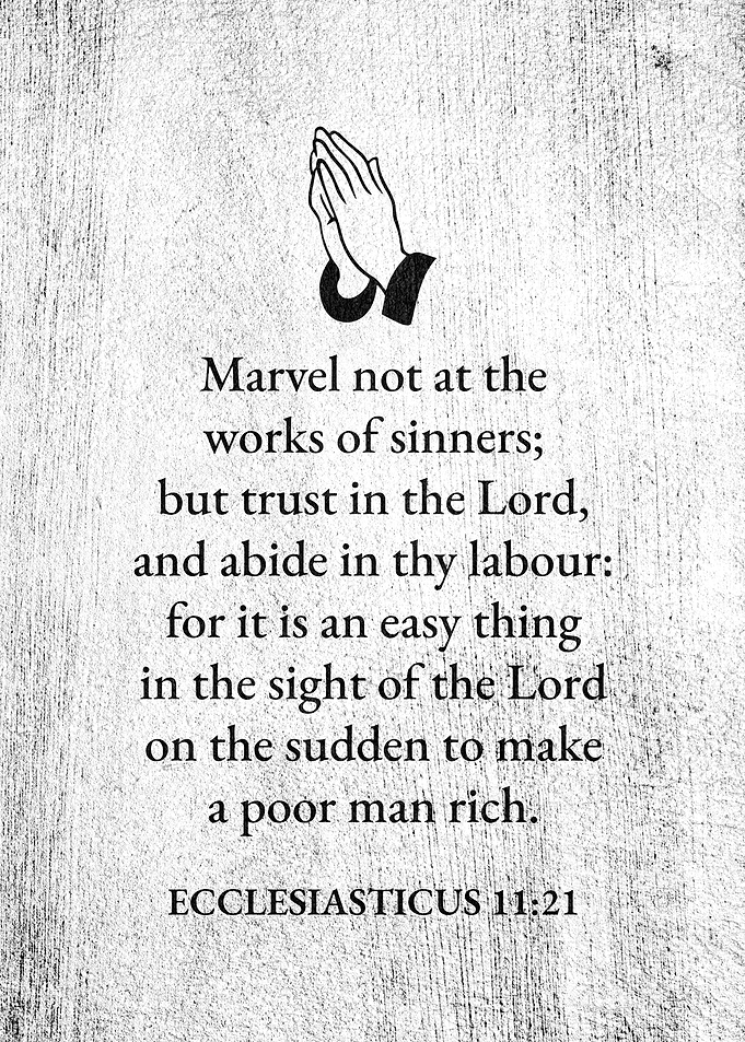 Ecclesiasticus 11 21