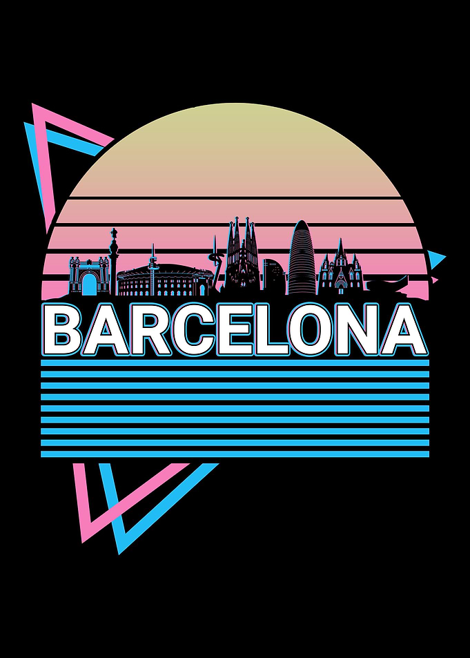 Barcelona City Skyline