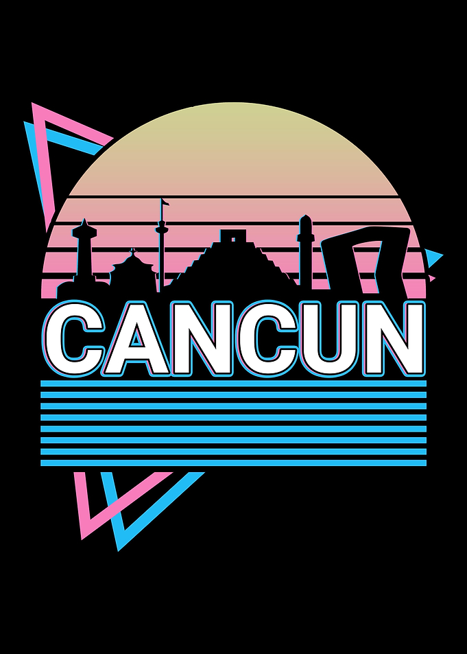 Cancun City Skyline