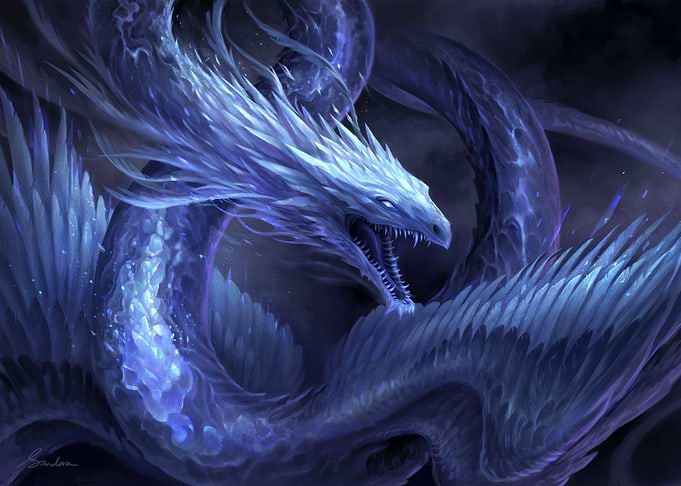 Blue Crystal Dragon