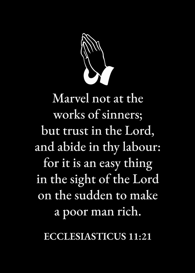 Ecclesiasticus 11 21
