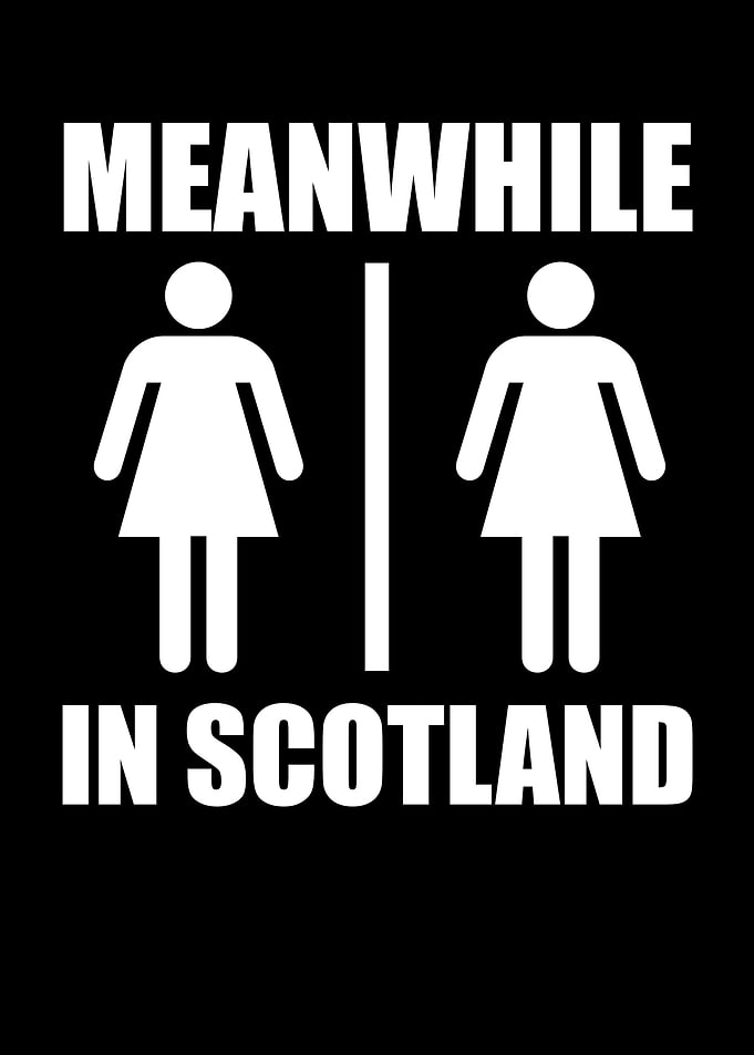 Scottish toilet sign