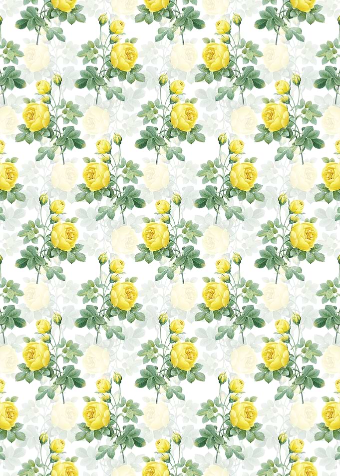 Floral Yellow Rose Pattern