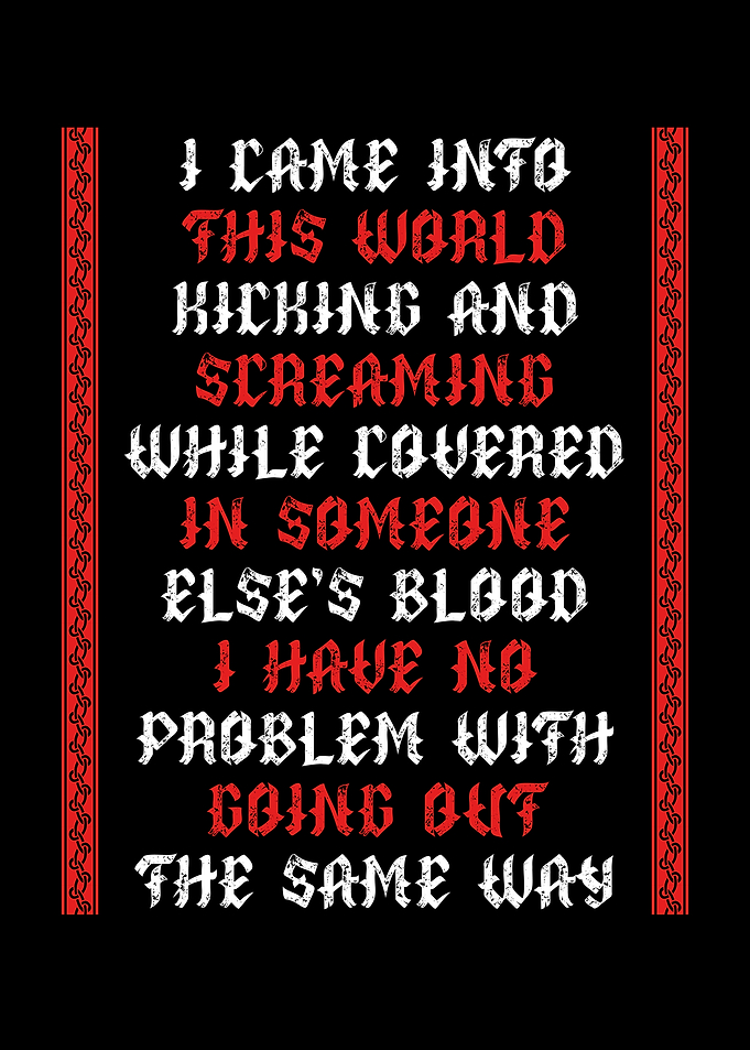 I came into this world