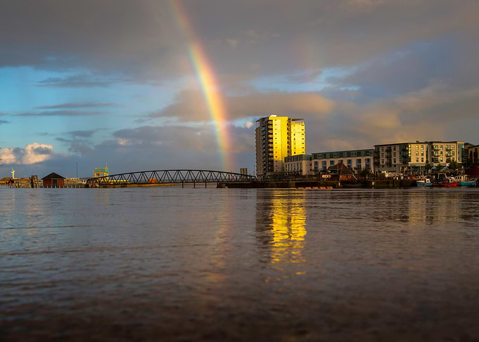 Rainbow reflection