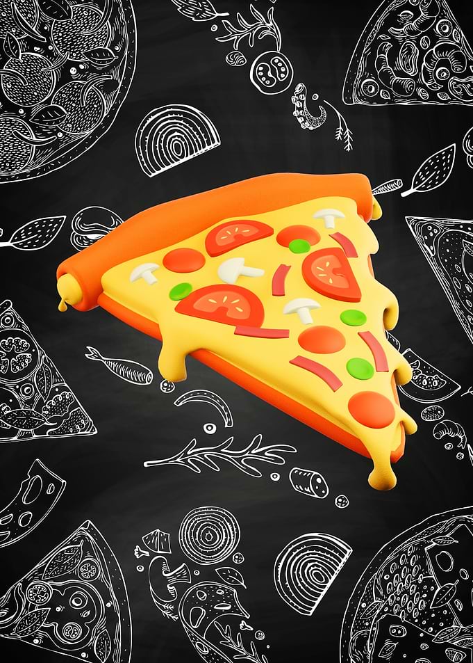 Pizza plastic 3D
