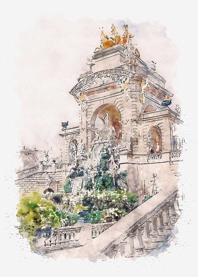 Watercolor Barcelona