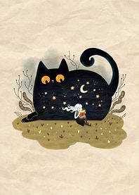 Cat and reading