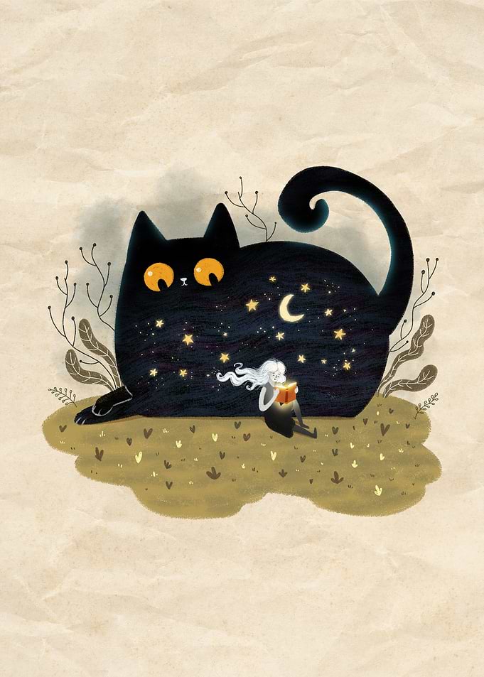Cat and reading