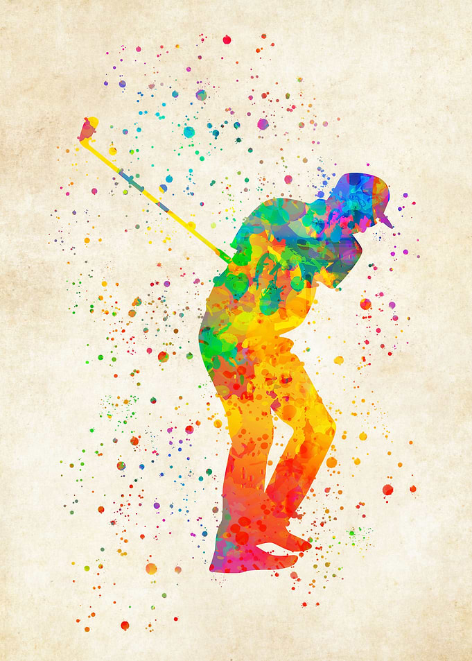Golfer Watercolor
