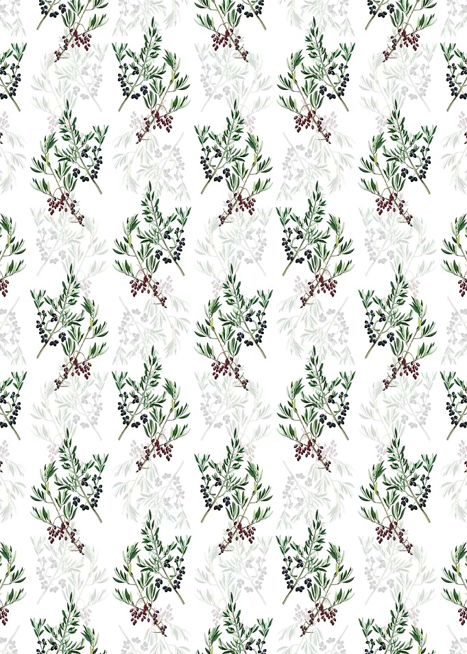 Floral Wild Olive Pattern