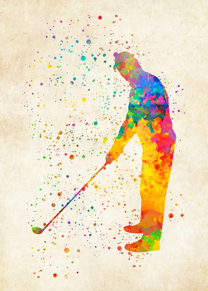 Golfer Watercolor