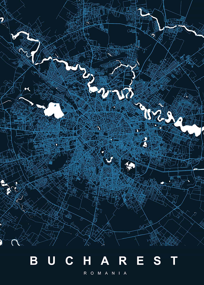BUCHAREST Map ROMANIA