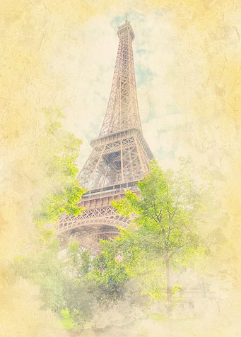 Eiffel Watercolor