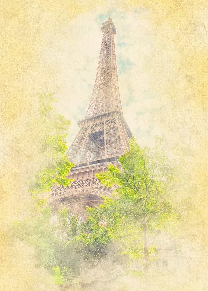 Eiffel Watercolor