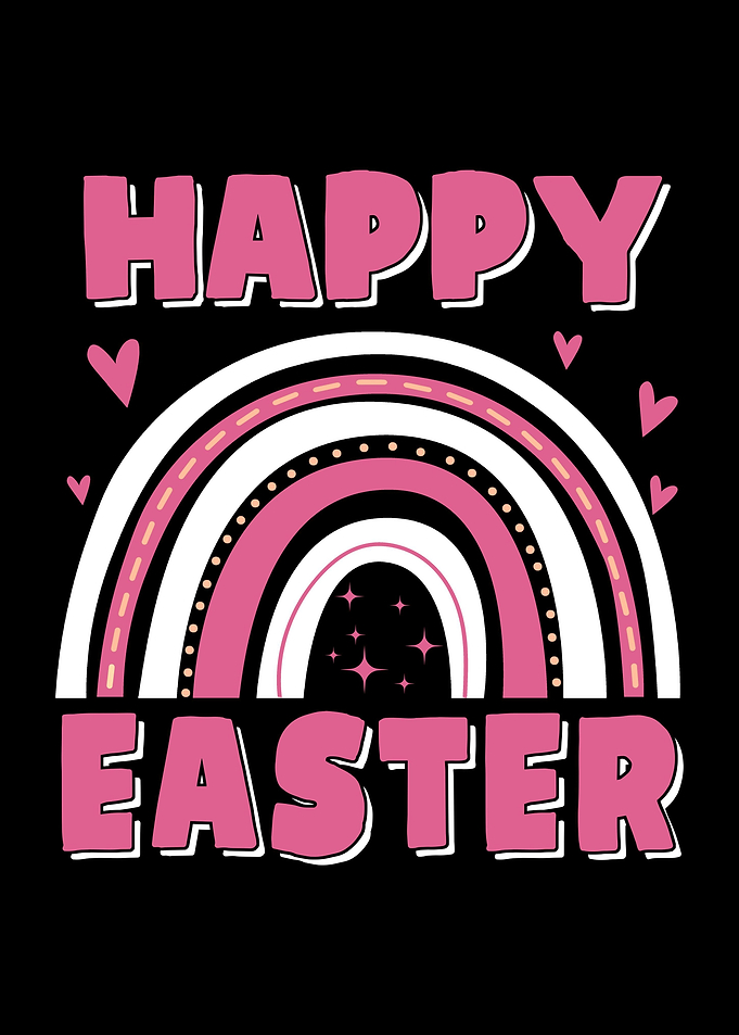 Cute Happy Easter Rainbow