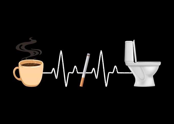 Coffee Cigarette Toilet