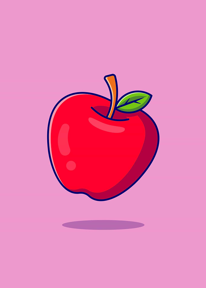 Apple fruit cartoon