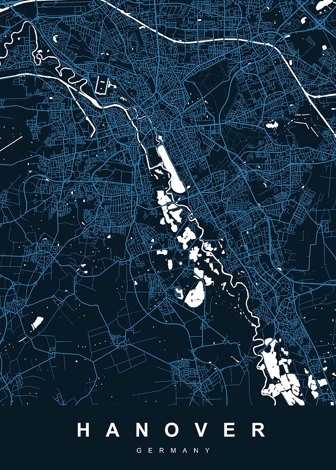 HANOVER Map GERMANY