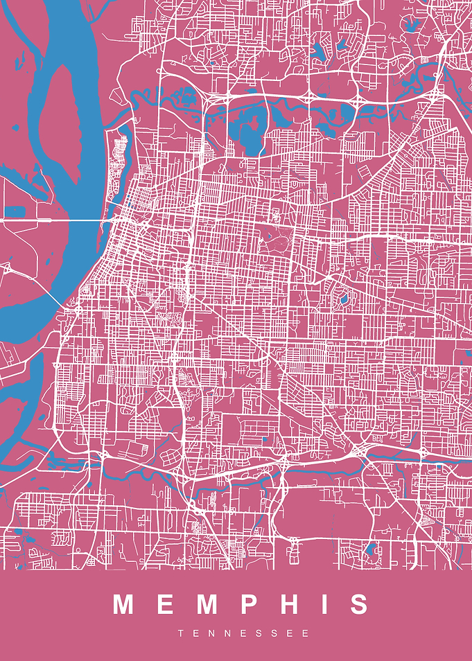 MEMPHIS Map TENNESSEE