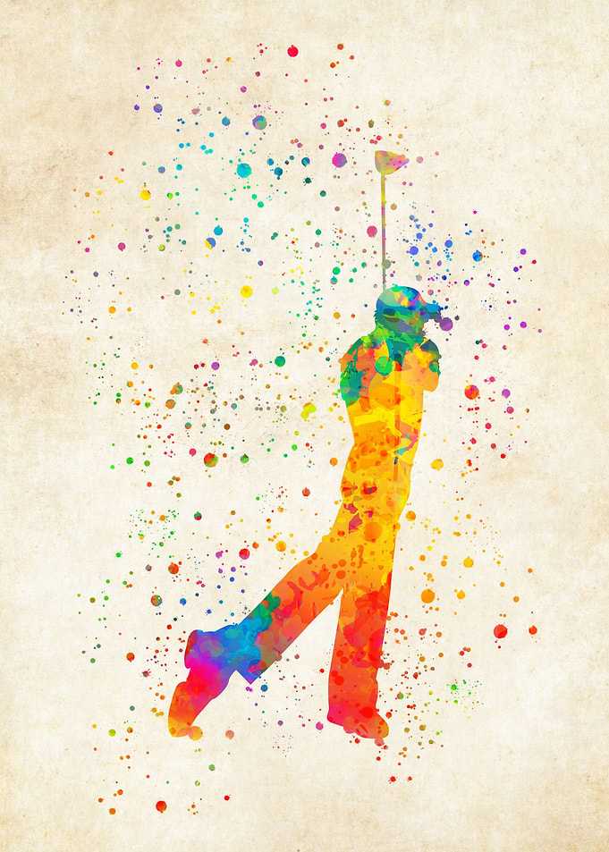 Golfer Watercolor