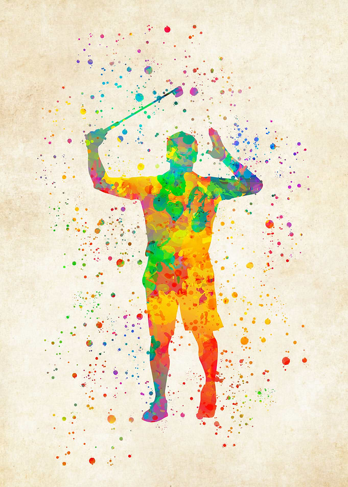 Golfer Watercolor
