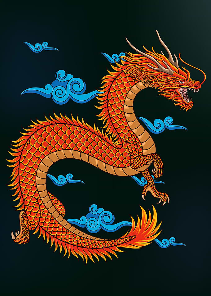 Asian Red Dragon