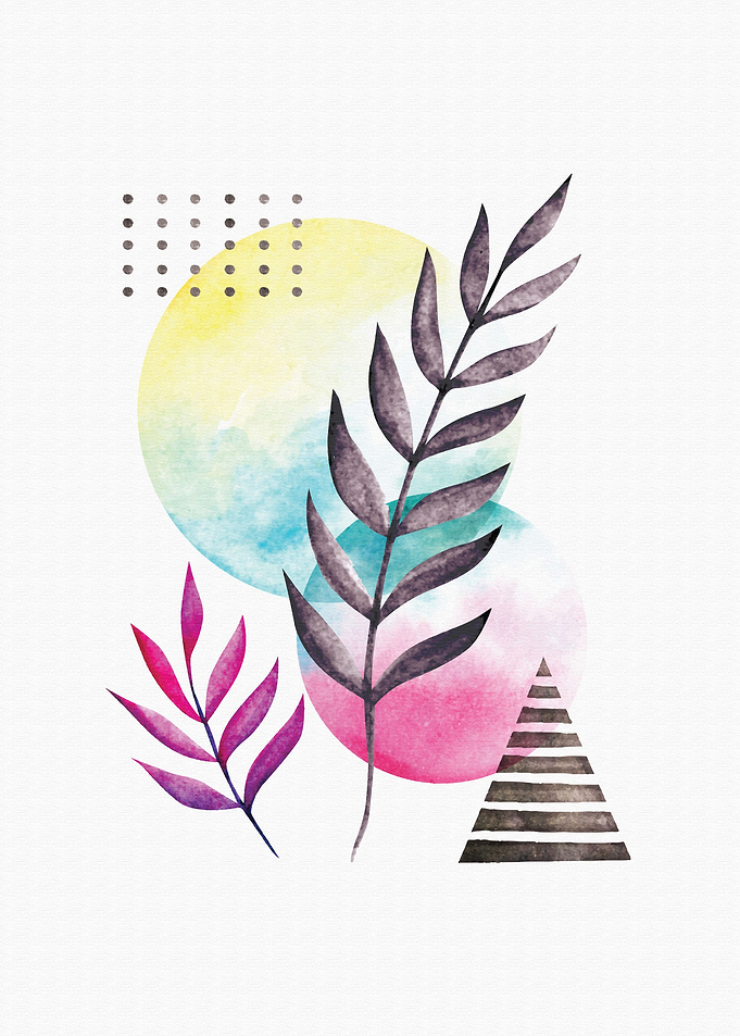 Abstract shape watercolor