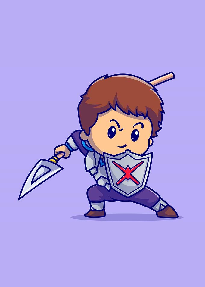 boy knight with shield