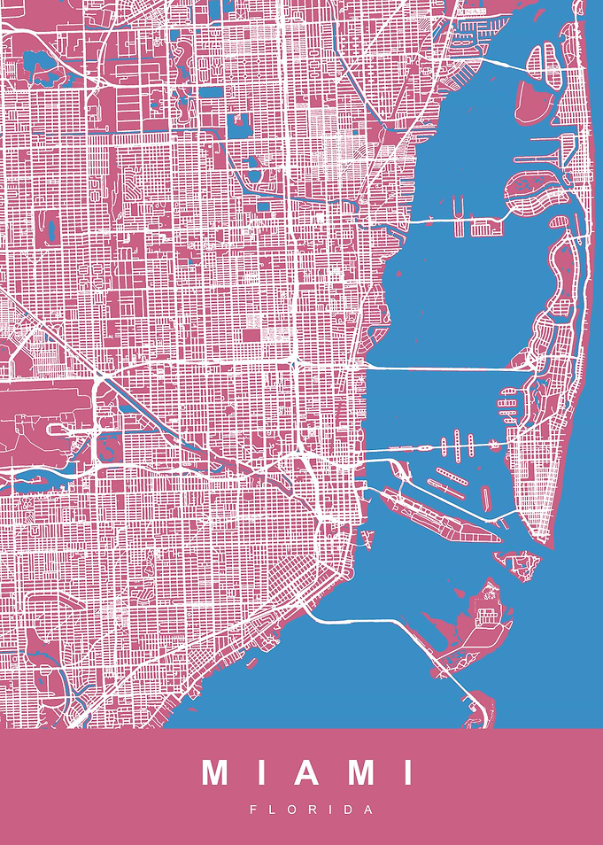 MIAMI Map FLORIDA