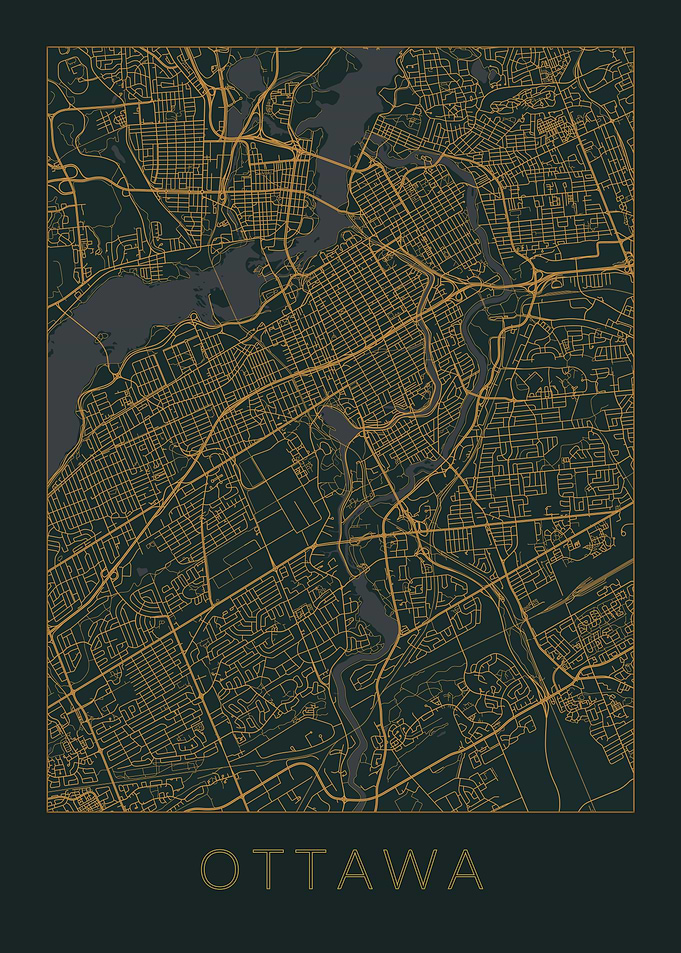 Ottawa Gray Orange Map