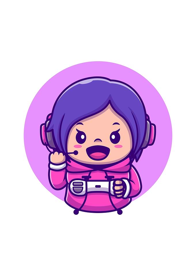 girl gaming holding