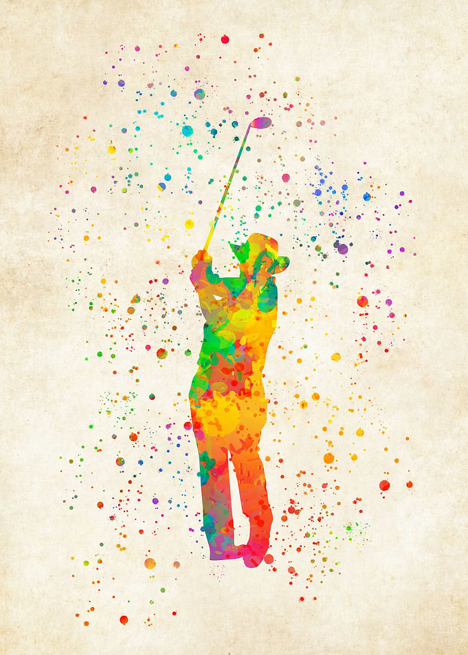 Golfer Watercolor