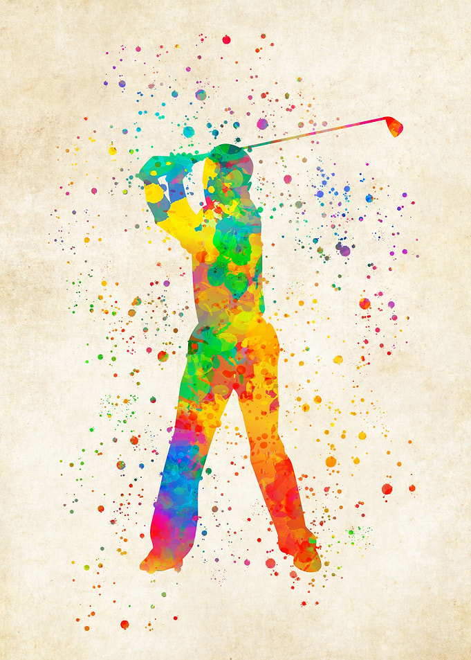 Golfer Watercolor