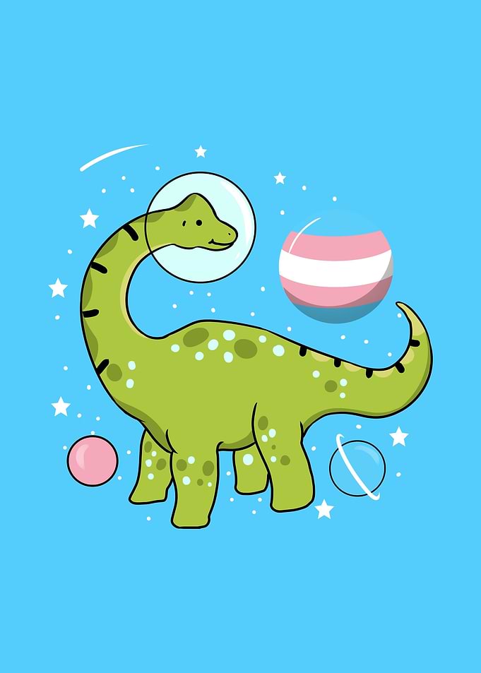 Brachiosaurus Trans Pride