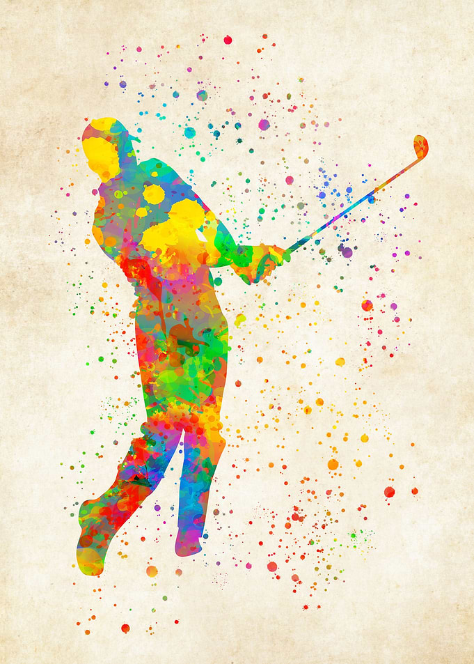Golfer Watercolor