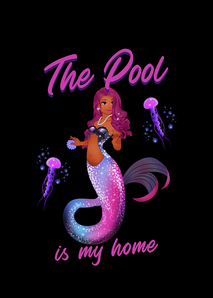Mermaid Swimming The Pool
