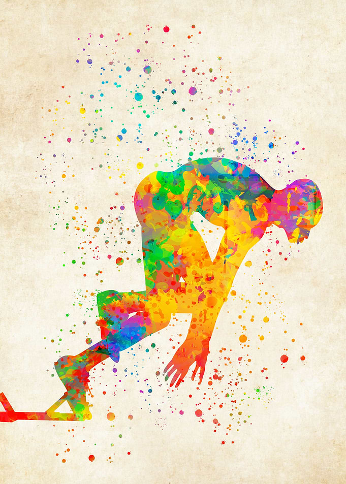 Athletic watercolor