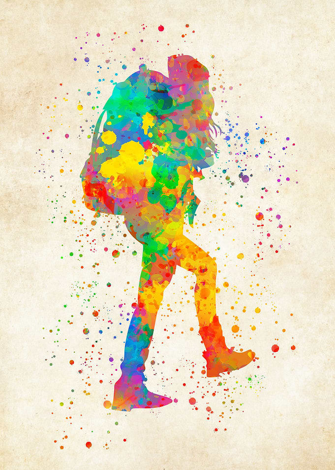 Backpacker Watercolor